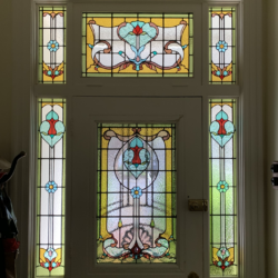 Stained Glass Front Entry Set